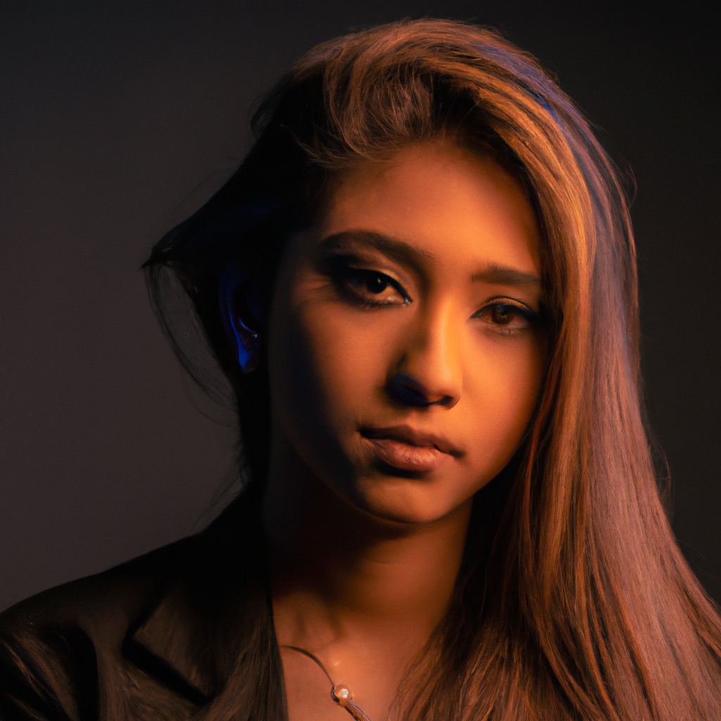 Retrato profesional con luz minimalista en estudio de Santiago