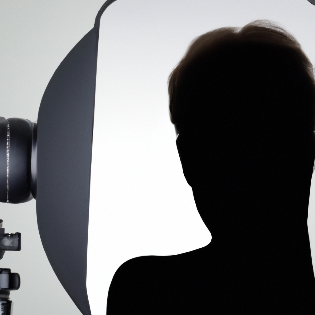 Esquema de iluminación con softbox y stripbox